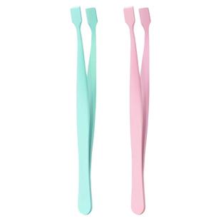 顺手下睫毛镊子夹子辅助器平口专用高精密工具夹睫毛化妆师专用