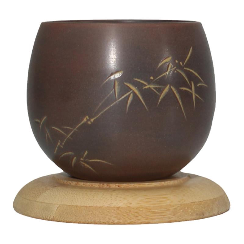 120ml全纯手工广西钦州泥坭茶杯