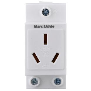 AC30模数化插座16a三孔空调插大功率25A32A三插配电箱模块导轨式