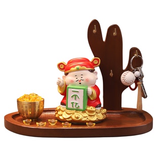 乔迁之喜布置装饰摆件入户玄关财神钥匙收纳置物架搬新家礼物实用