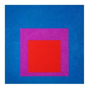 约瑟夫艾伯斯艺术小尺寸客厅装饰画迷你抽象无框画包豪斯小挂画