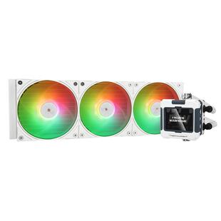 利民FROZEN WARFRAME白色ARGB寒冰装甲液晶方屏IPS水冷散热器360