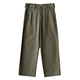 马克斯星球 小直筒绿色牛仔裤男秋新款韩系简约宽松休闲显瘦百搭