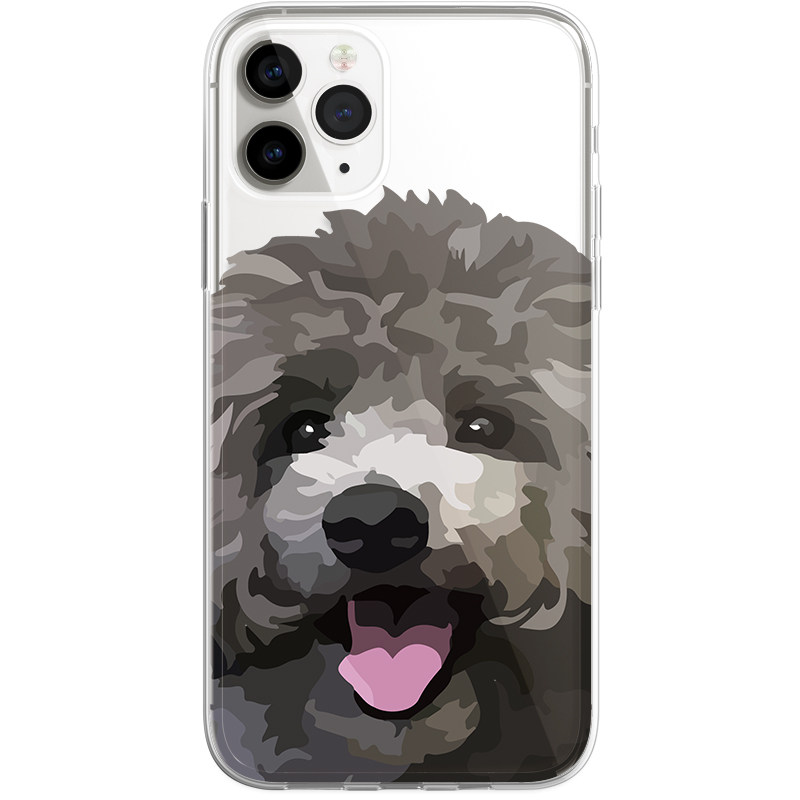 灰泰迪犬宠物狗手机壳适用iphone17苹果15pro个性小众设计软壳14promax华为小米荣耀一加vivoppo型号