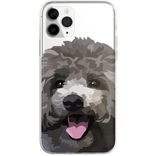 灰泰迪犬宠物狗手机壳适用iphone17苹果15pro个性小众设计软壳14promax华为小米荣耀一加vivoppo型号保护套