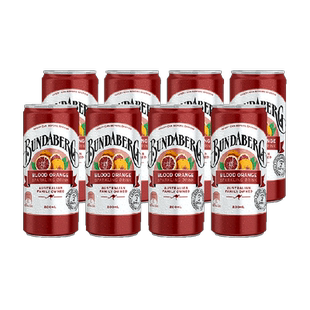 宾得宝Bundaberg澳洲进口血橙味风味汽水200ml*8果汁气泡水饮料
