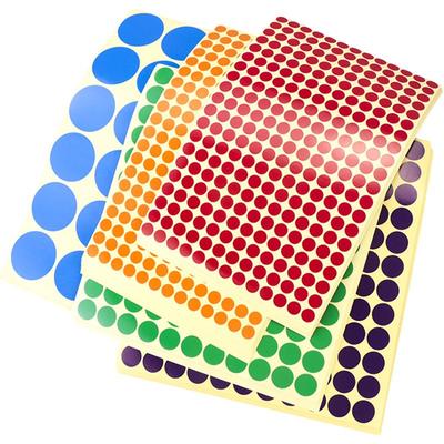 彩色圆形不干胶圆点贴纸