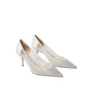 [双11抢先购][明星同款]JIMMY CHOO/LOVE水晶饰高跟婚鞋