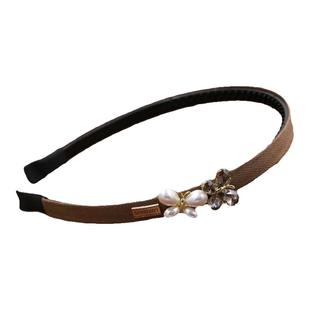 发箍女孩精致发卡珍珠钻石蝴蝶发饰儿童头饰中大童防滑头箍不勒头