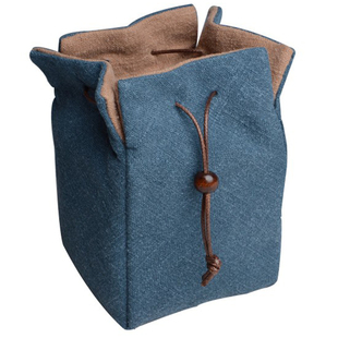 手工素色棉麻个人杯布袋 品茗杯袋 茶杯袋子便携袋收纳旅行茶具包