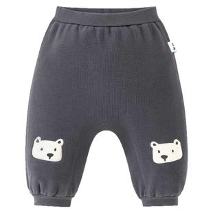 迷你巴拉巴拉男女童裤子保暖内里加绒不勒肚2025冬装新款宽松PP裤