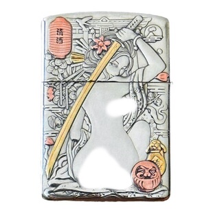 二代902s蛇女白铜镶嵌防风佐罗煤油打火机个性创意潮性感刀女手工