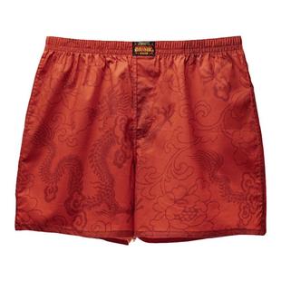 龙涂鸦本命年红色阿罗裤男内裤纯棉宽松四角家居短睡裤衩男士内裤