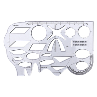 多功能函数几何尺初中高中生数学绘图尺子几何图形椭圆模板尺画图作图尺小学生文具大象尺学习尺万花尺曲线板
