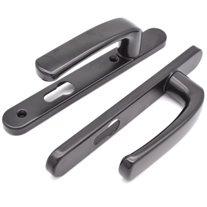 铝合金门锁把手断桥铝平开门拉手面板双面对穿执手柄阳台门内外开