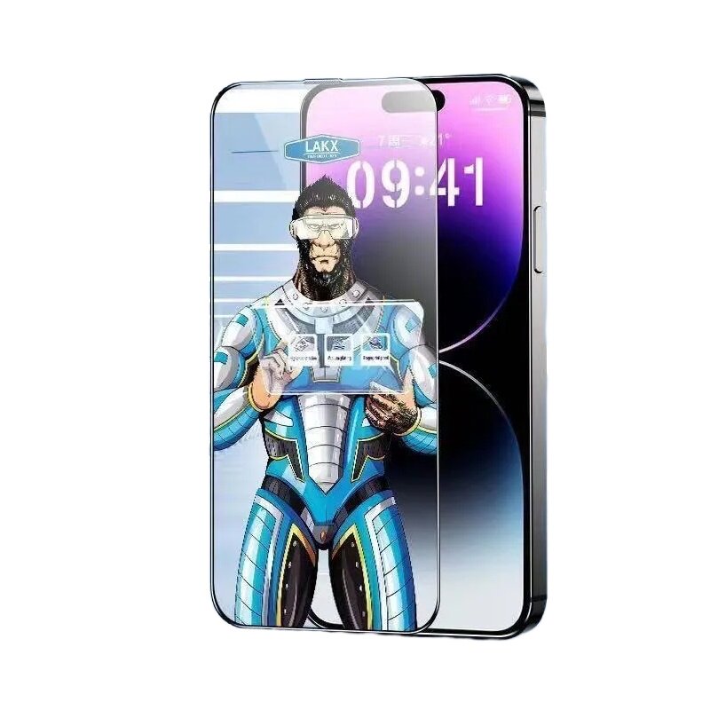 适用iPhone苹果17promax蓝酷猩防尘钢化膜16pro防爆钢化膜15plus高清增透手机膜