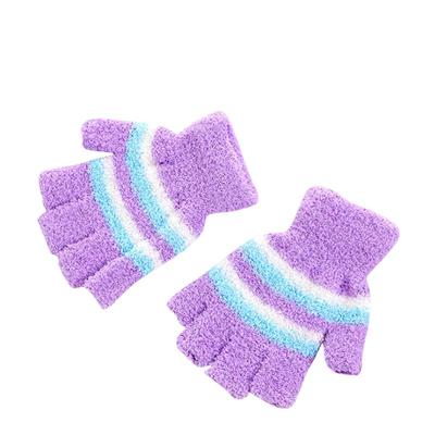 五指手套毛线女士加绒加厚韩版