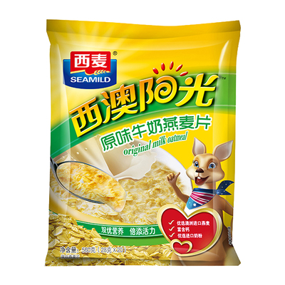 西麦西澳阳光原味牛奶燕麦片560g