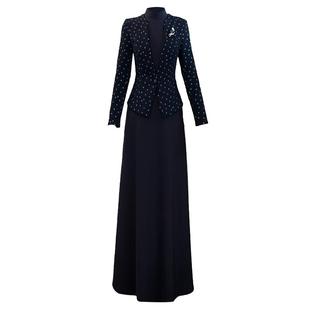 巨好看的早秋连衣裙2025新款今年流行爆款正式场合端庄假两件长裙