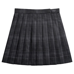 中牌制服馆碳灰春夏原创JK制服格裙校供校园百褶裙深色短裙学院风