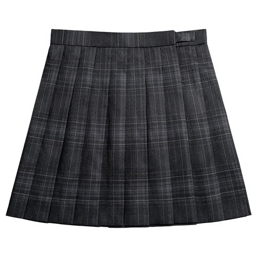 中牌制服馆碳灰春夏原创JK制服格裙校供校园百褶裙深色短裙学院风
