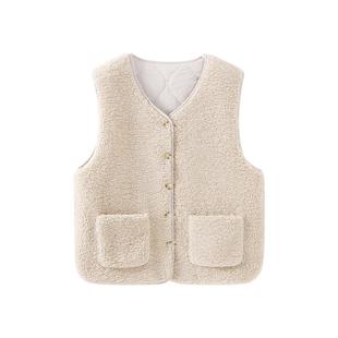 班尼路两面穿马甲女2025新款秋冬轻薄保暖外穿百搭马夹上衣外套N