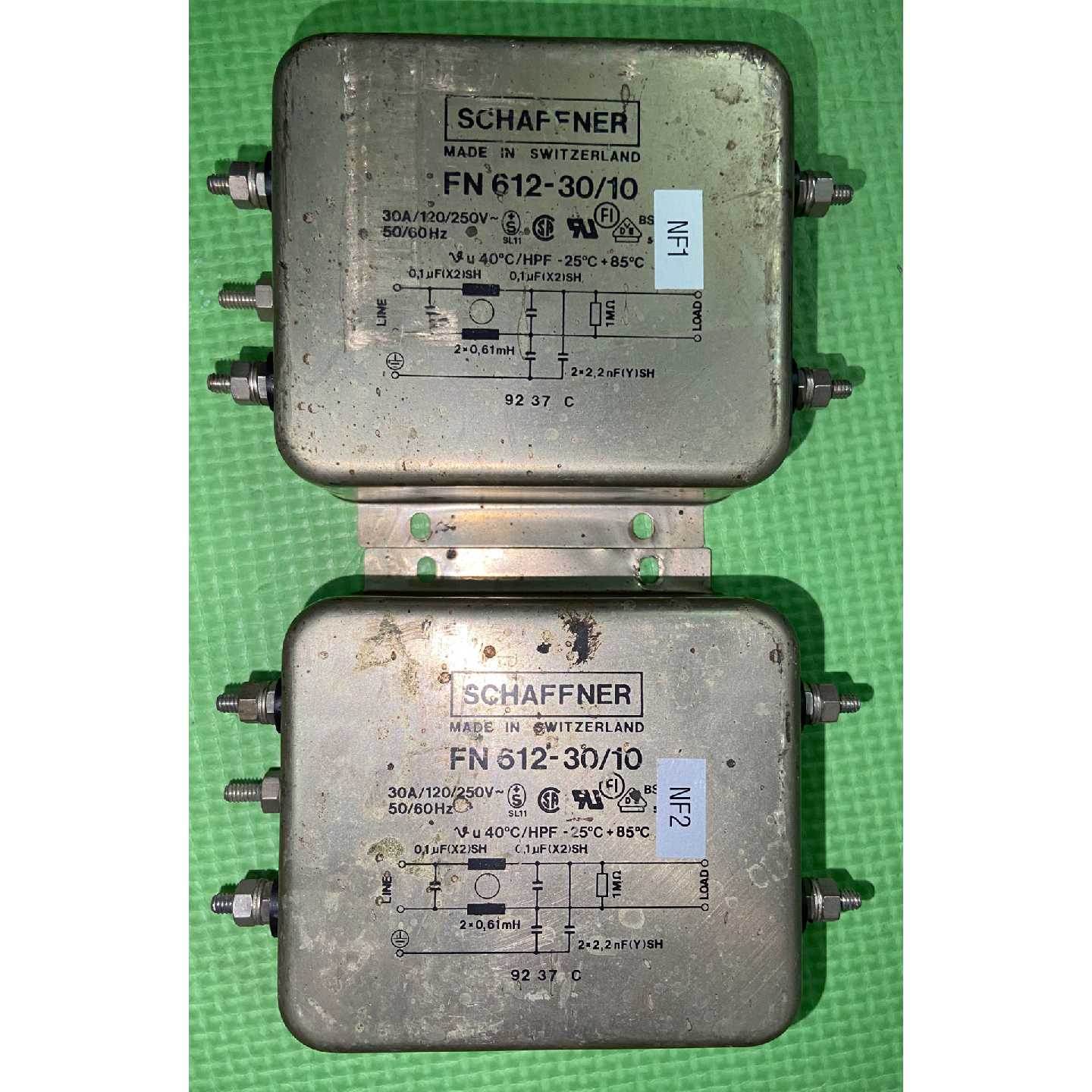 议价瑞士SCHAFFNER滤波器FN6123010外壳为铜壳维修图片