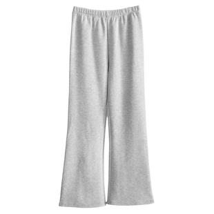 女童裤子秋冬洋气儿童薄绒运动裤初中生外穿长裤灰色大童休闲卫裤