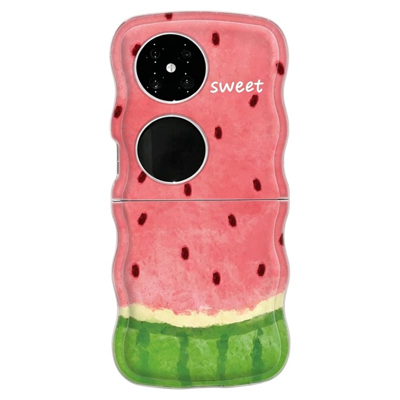 ins风小清新夏天西瓜适用华为pocket2手机壳新品高级感p50pocket网红爆款折叠手机壳pockets防摔外壳保护套女