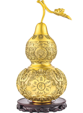 纯铜葫芦摆件客厅玄关装饰工艺品