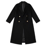 2025年秋冬新款毛呢外套中长款大码呢子大衣双排扣气质高级感外套