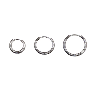 二十二丁目基础款耳圈百搭钛钢不掉色简约男女同款圆圈耳环耳骨圈