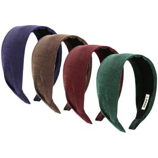 L9000/秋冬乌云简约纯色发箍洋气复古宽边香云纱头饰显年轻头箍女