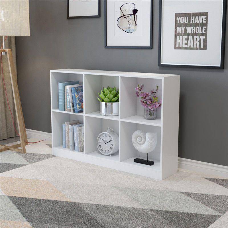 简易书柜书架落地简约置物架收纳小柜子自由格子组合柜省空间学生