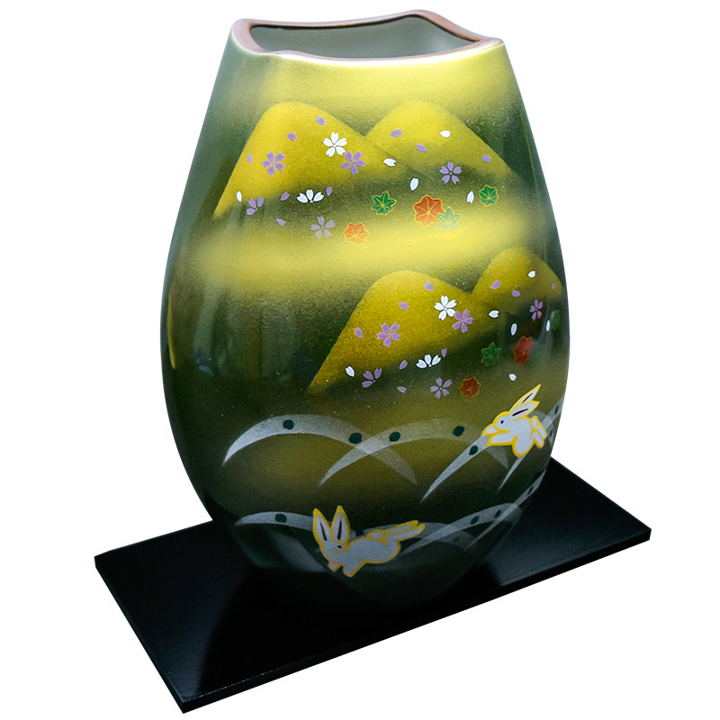 九谷烧日本陶瓷插花中号工艺品