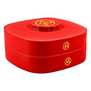 果盘家用客厅茶几水果盘糖果双层干果盒新年喜庆瓜子零食收纳盒