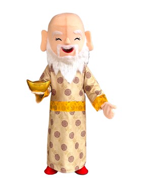 财神爷卡通人偶服装新年年会表演道具演出行走福禄寿喜财玩偶服装