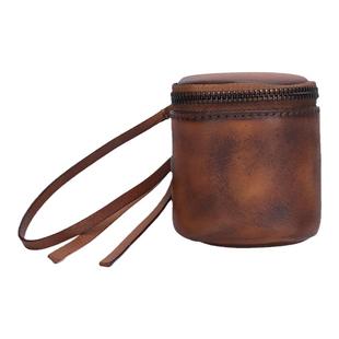 法缇斯新款水桶包小众圆筒包轻奢百搭钱包复古手提包真皮斜挎包