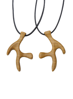 隐山手作情侣鹿角吊坠一路有你