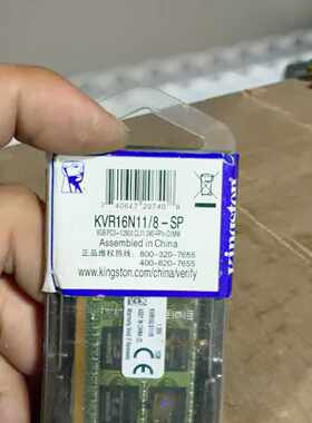 【议价-可维修】金士顿DDR3 8G笔记本内存条，型号KVR16N11/8 /均