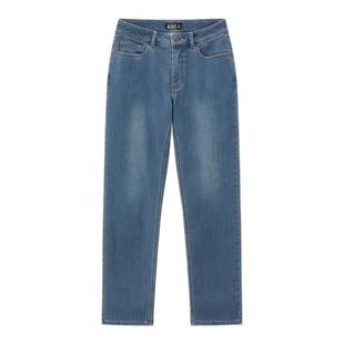 佐丹奴加绒牛仔裤男新款内抓绒洗水磨白修身中腰直筒裤子01114682