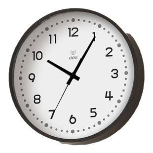 得力钟表挂钟客厅2024新款时钟挂墙现代简约高级感家用静音电子钟