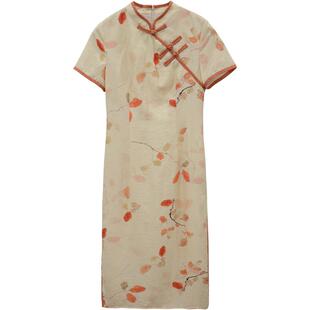 一三良品小个子 民国风新中式改良日常旗袍连衣裙长裙修身收腰女