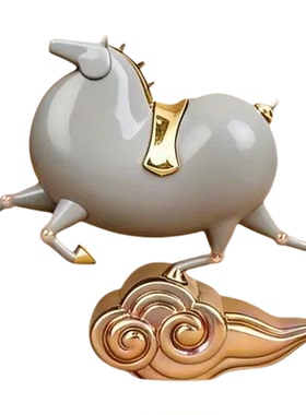 唐富贵平步青云金属摆件