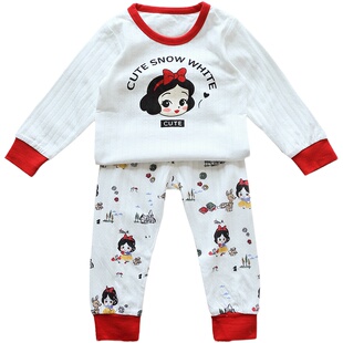 1-7岁女宝宝可爱纯棉内衣套装5儿春秋装家居服两件套女童超软舒适