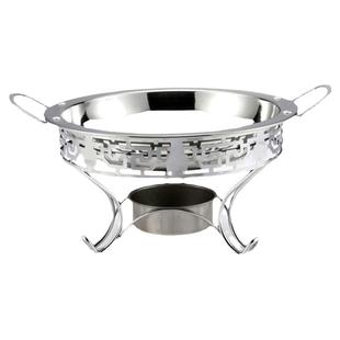 酒精干锅炉不锈钢固体加热酒精炉火锅架锅仔加厚带耳平底干锅底座