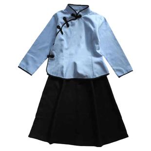 民国学生装女五四青年装复古民国风学生服中山装舞台合唱演出班服