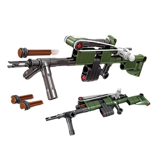 高博乐益智拼装自动步枪机枪积木玩具小颗粒儿童拼插模型男孩礼物