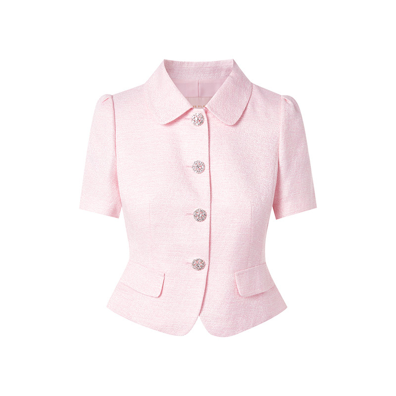 朗姿/LIME莱茵小香风翻领套装Miu风约会修身上衣半裙礼服26夏新款