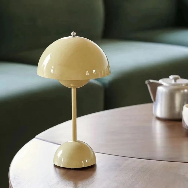 小夜灯红色台灯灯卧室丹麦花苞灯无线触控简约床头长明结婚装饰